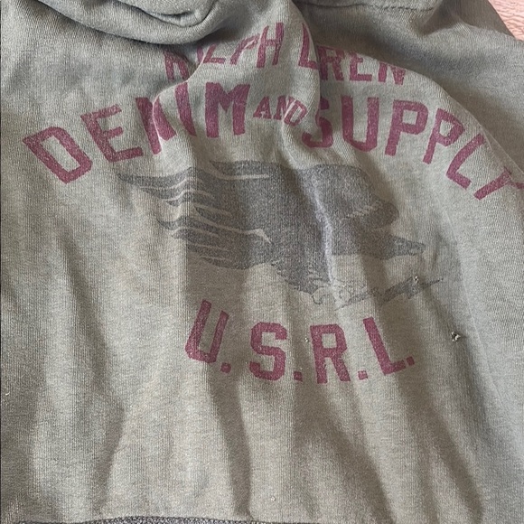 Denim & Supply Ralph Lauren Green Hoodie Sweatshirt - Picture 2 of 11